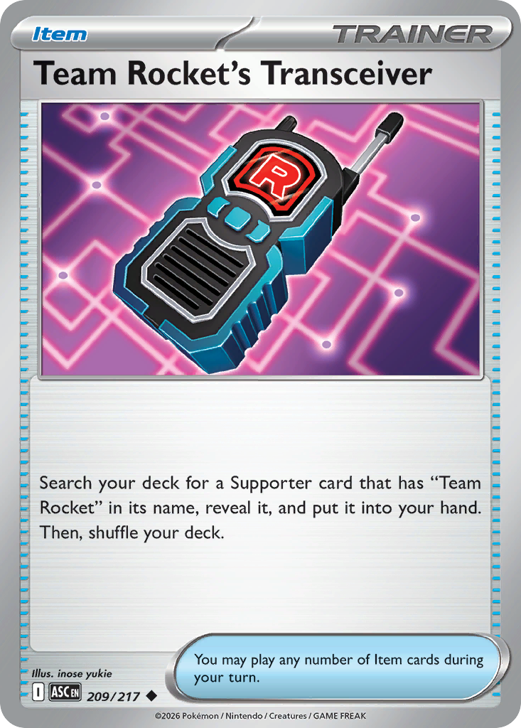 Team Rocket's Transceiver 209/217 Ascended Heroes Pokémon card