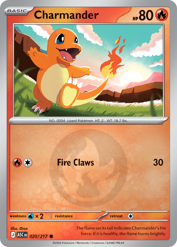 Charmander 020/217 Ascended Heroes Pokémon card