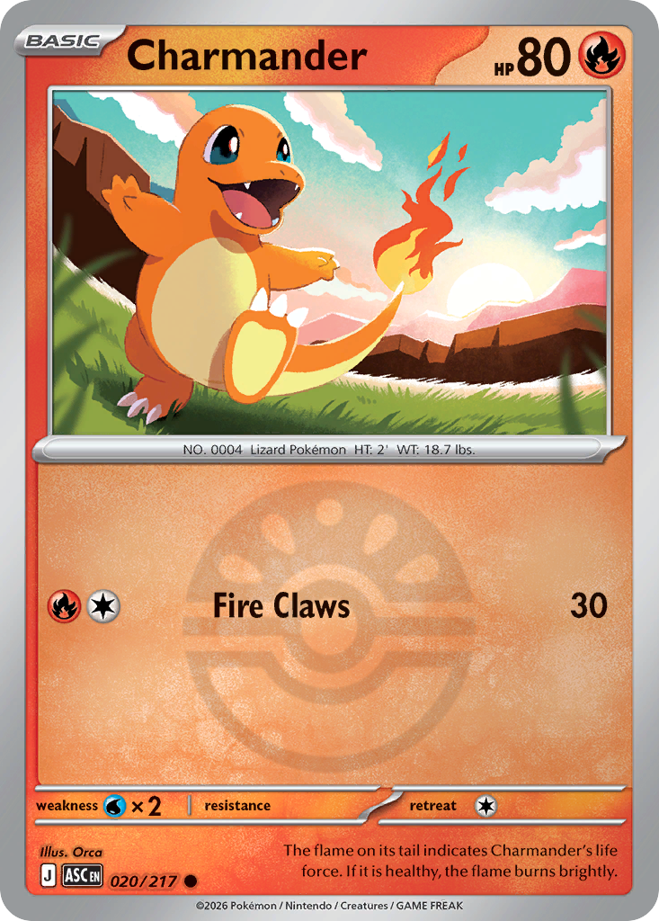 Charmander 020/217 Ascended Heroes Pokémon card