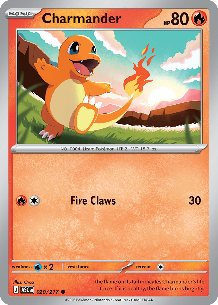 Charmander 020/217 Ascended Heroes Pokémon card