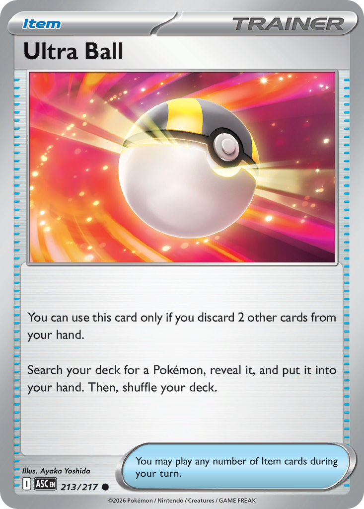 Ultra Ball 213/217 Ascended Heroes Pokémon card