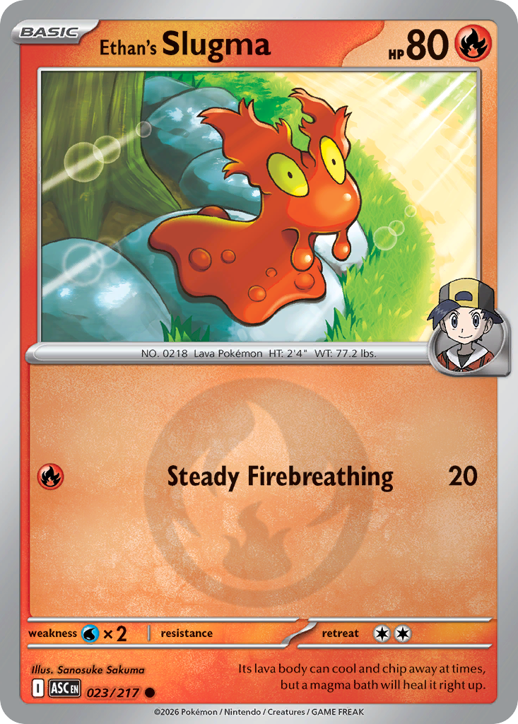 Ethan's Slugma 023/217 Ascended Heroes Pokémon card