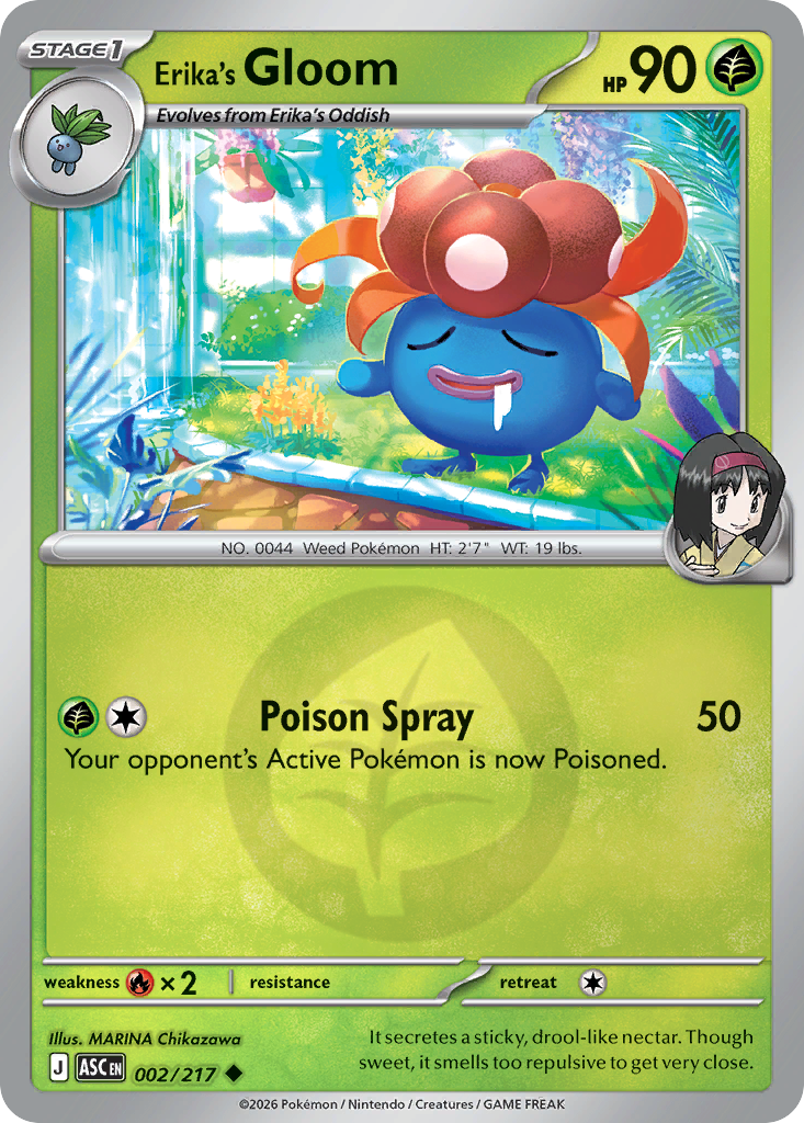 Erika's Gloom 002/217 Ascended Heroes Pokémon card