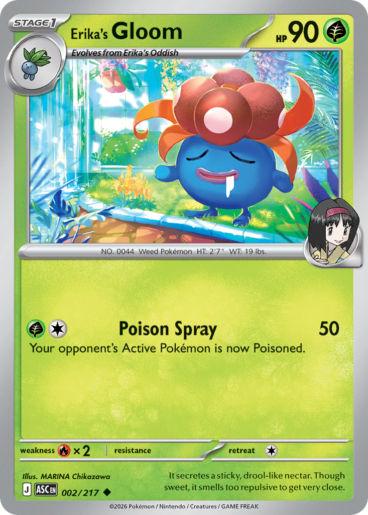 Erika's Gloom 002/217 Ascended Heroes Pokémon card