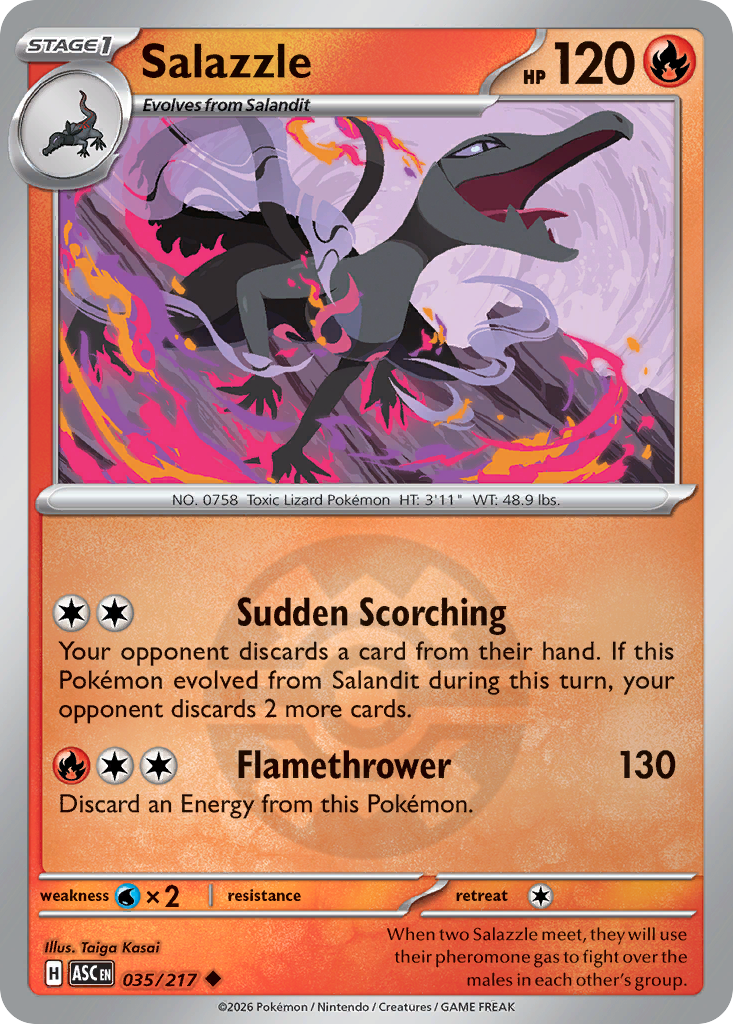 Salazzle 035/217 Ascended Heroes Pokémon card