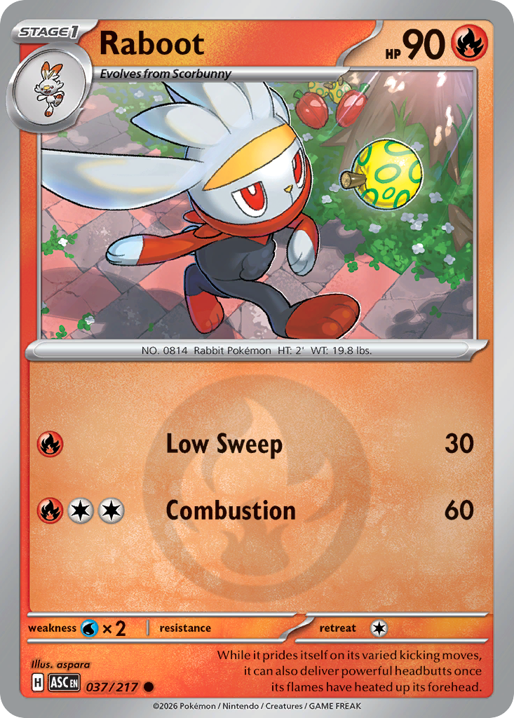 Raboot 037/217 Ascended Heroes Pokémon card