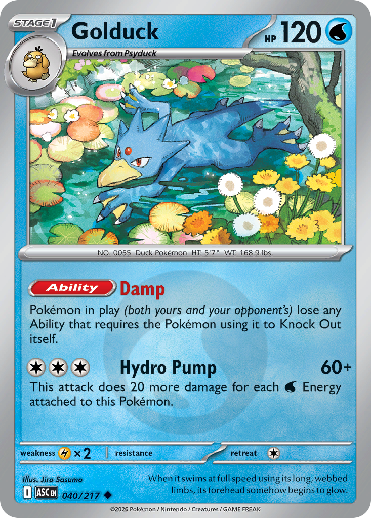 Golduck 040/217 Ascended Heroes Pokémon card