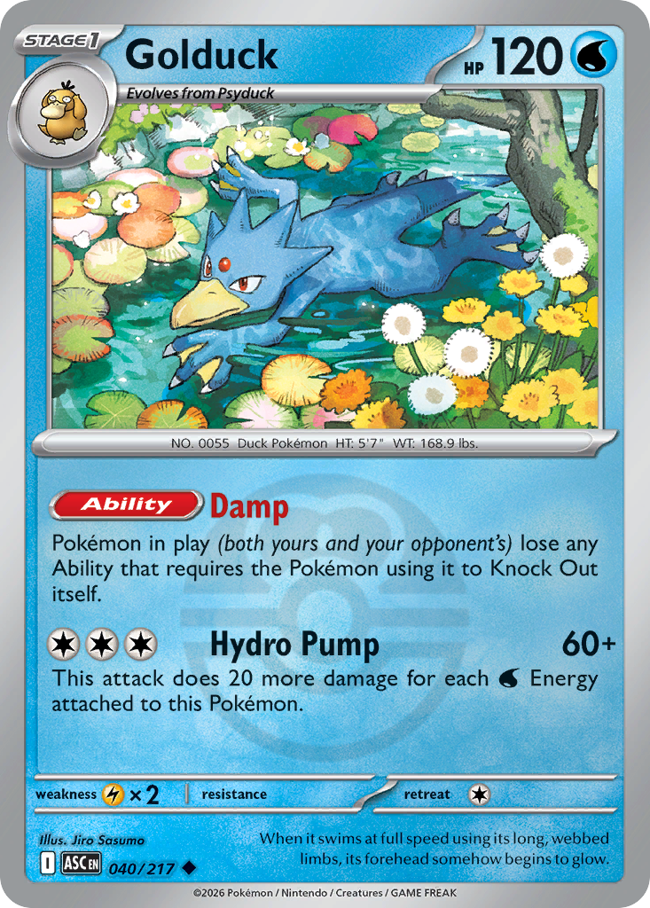 Golduck 040/217 Ascended Heroes Pokémon card