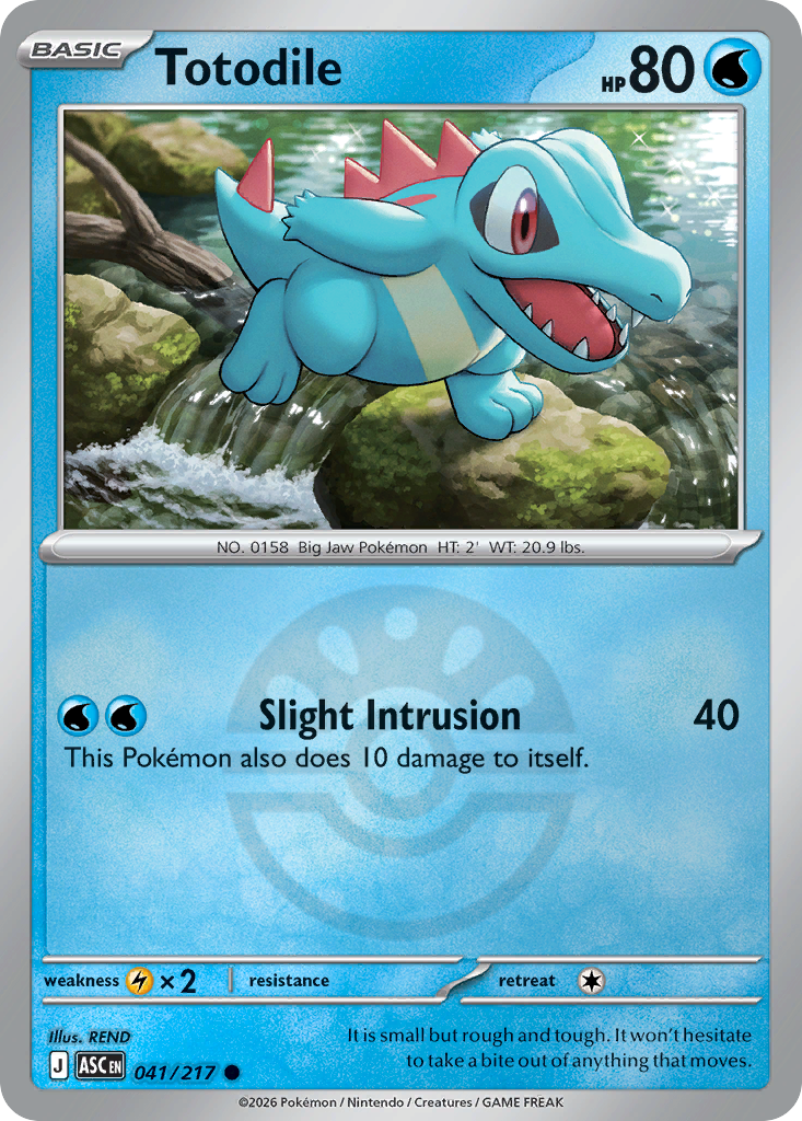 Totodile 041/217 Ascended Heroes Pokémon card