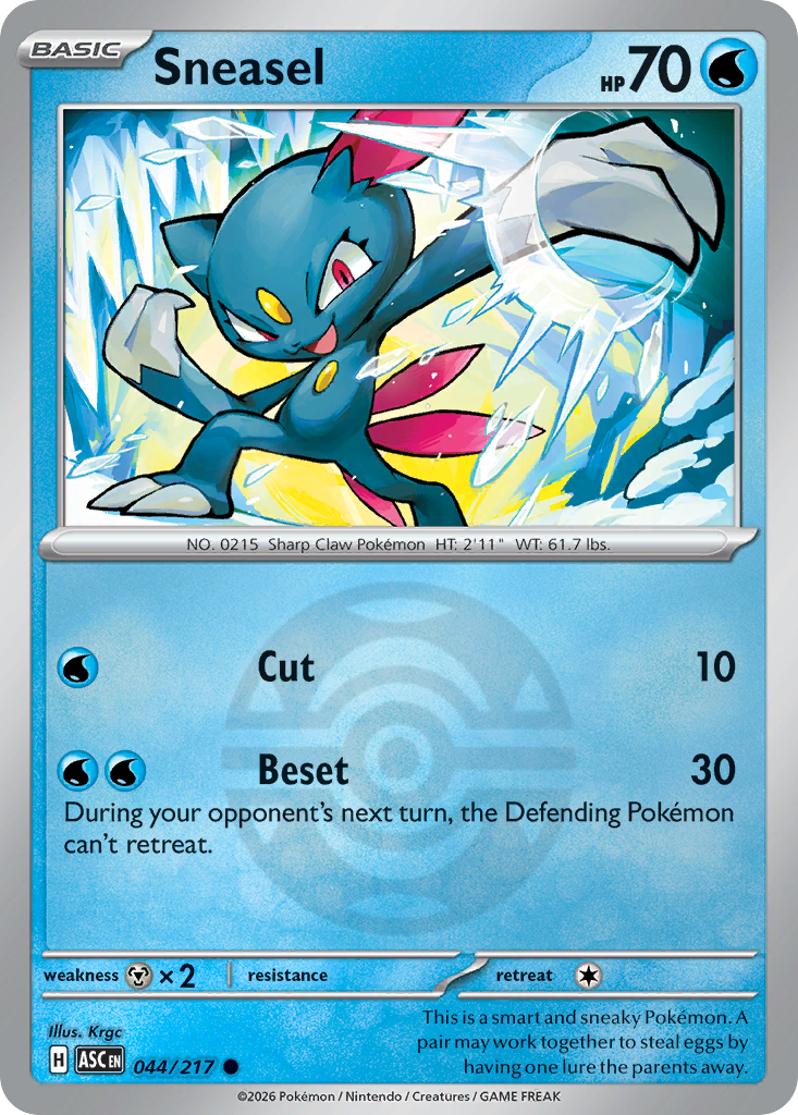 Sneasel 044/217 Ascended Heroes Pokémon card