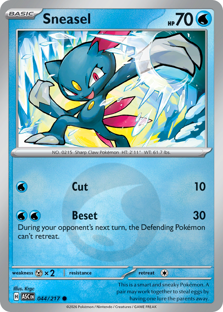 Sneasel 044/217 Ascended Heroes Pokémon card