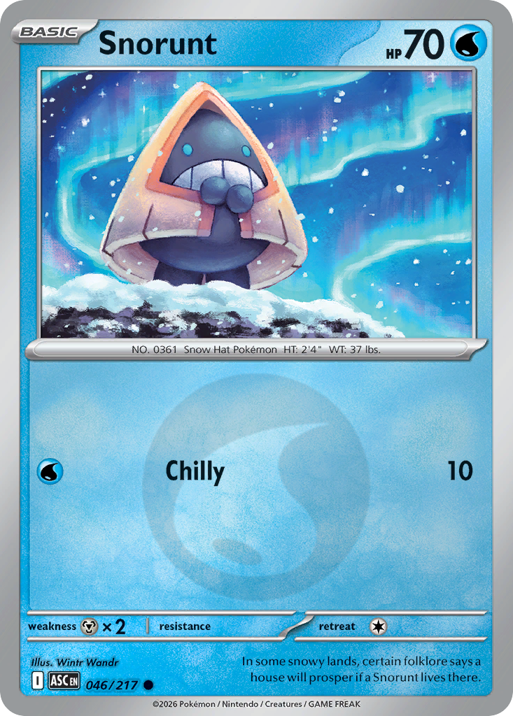 Snorunt 046/217 Ascended Heroes Pokémon card