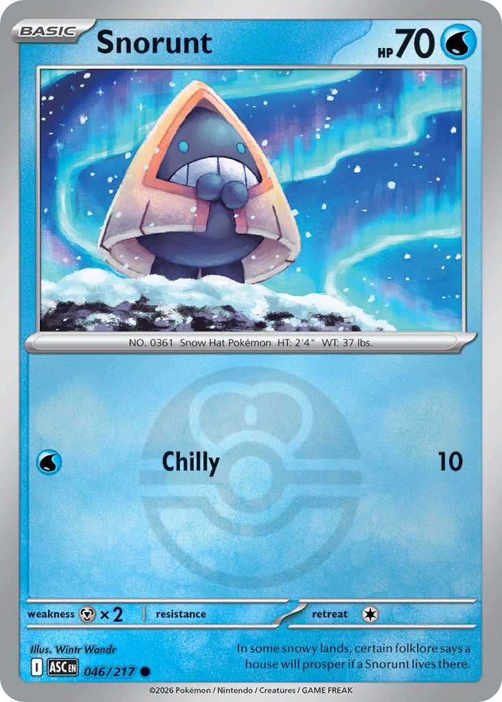 Snorunt 046/217 Ascended Heroes Pokémon card
