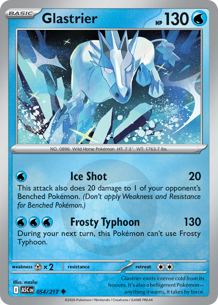 Glastrier 054/217 Ascended Heroes Pokémon card
