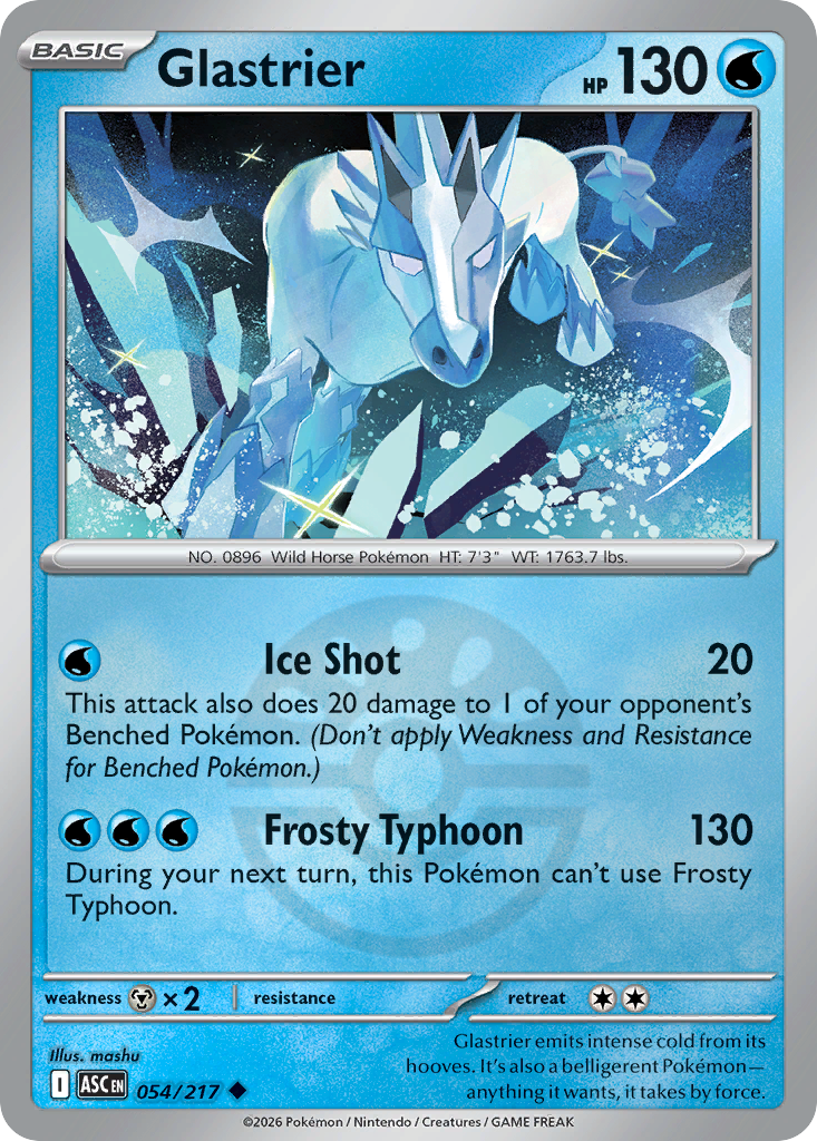 Glastrier 054/217 Ascended Heroes Pokémon card