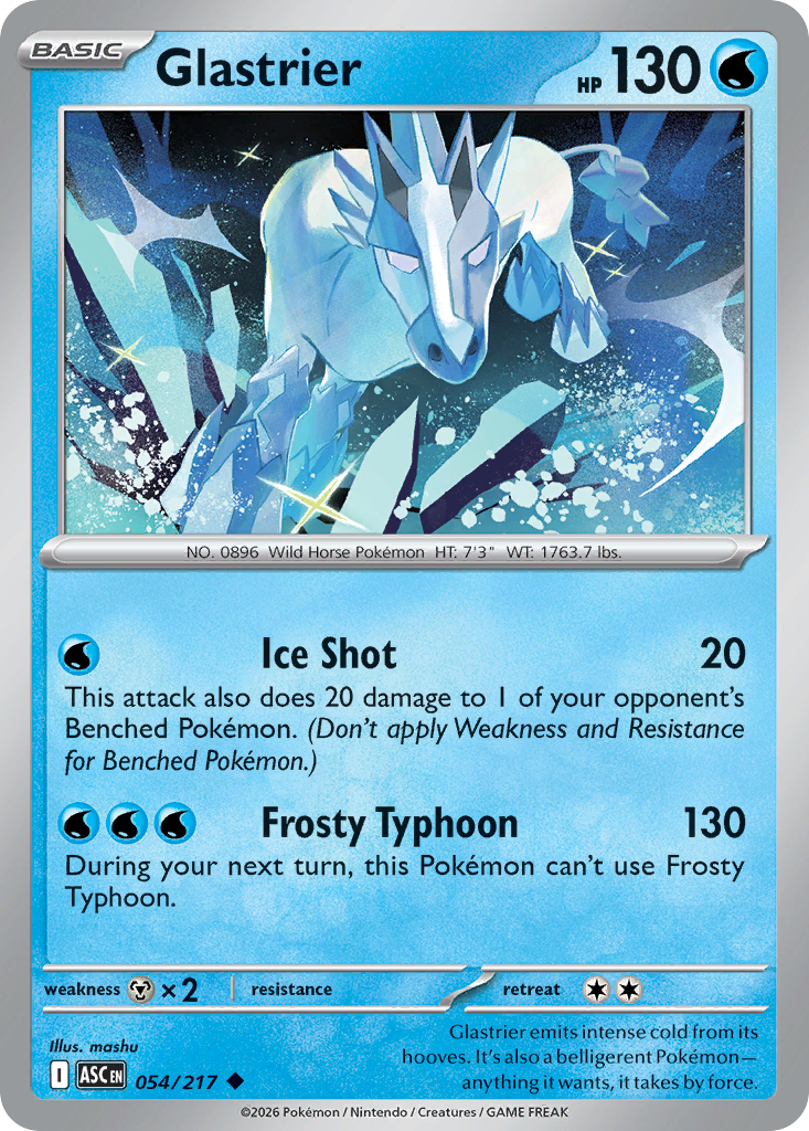 Glastrier 054/217 Ascended Heroes Pokémon card