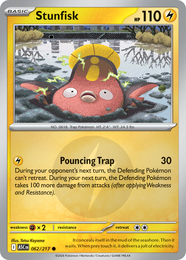 Stunfisk 062/217 Ascended Heroes Pokémon card
