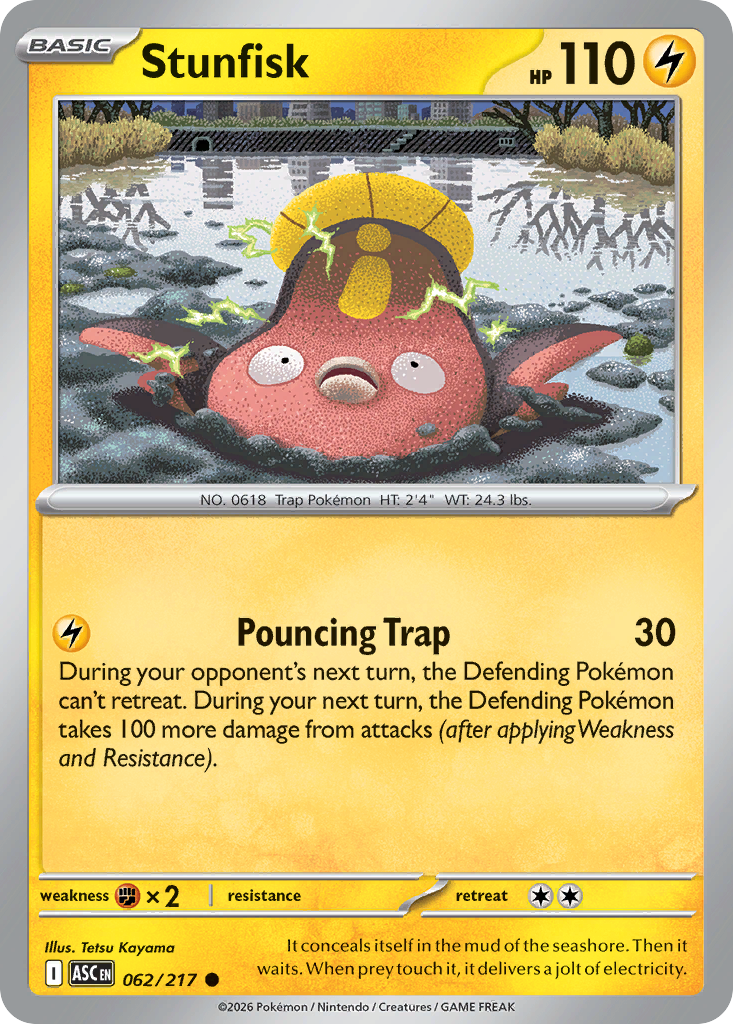 Stunfisk 062/217 Ascended Heroes Pokémon card