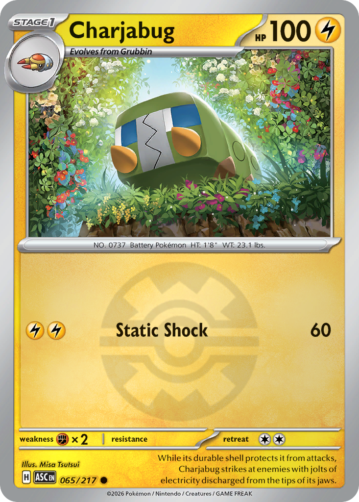 Charjabug 065/217 Ascended Heroes Pokémon card