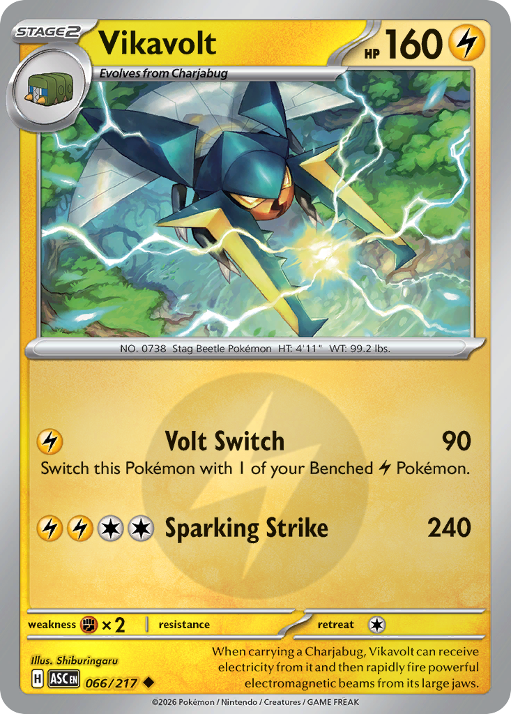 Vikavolt 066/217 Ascended Heroes Pokémon card