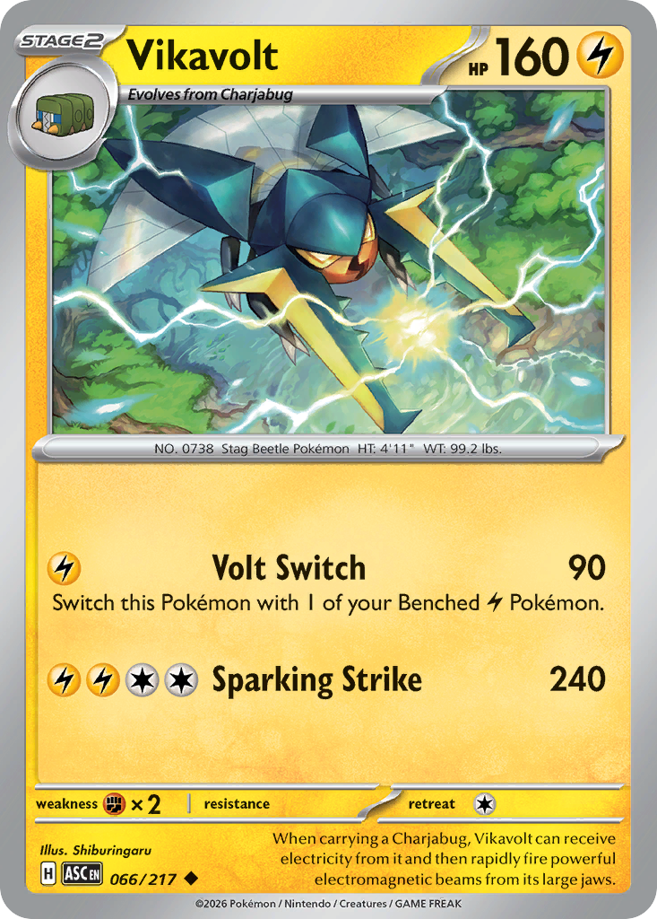 Vikavolt 066/217 Ascended Heroes Pokémon card