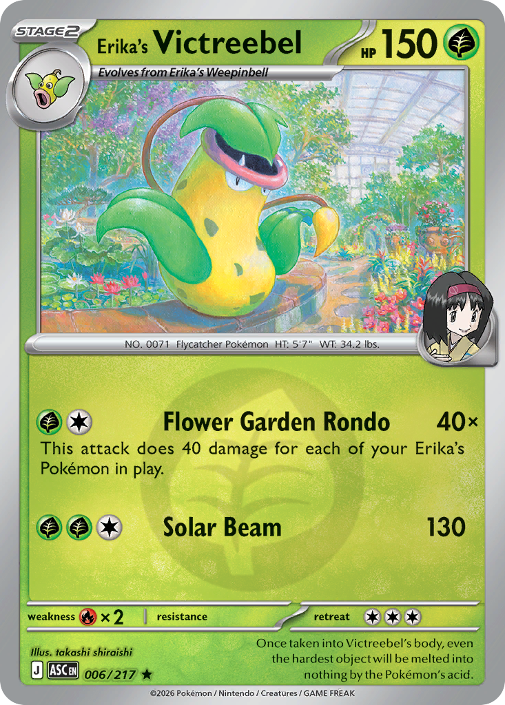 Erika's Victreebel 006/217 Ascended Heroes Pokémon card