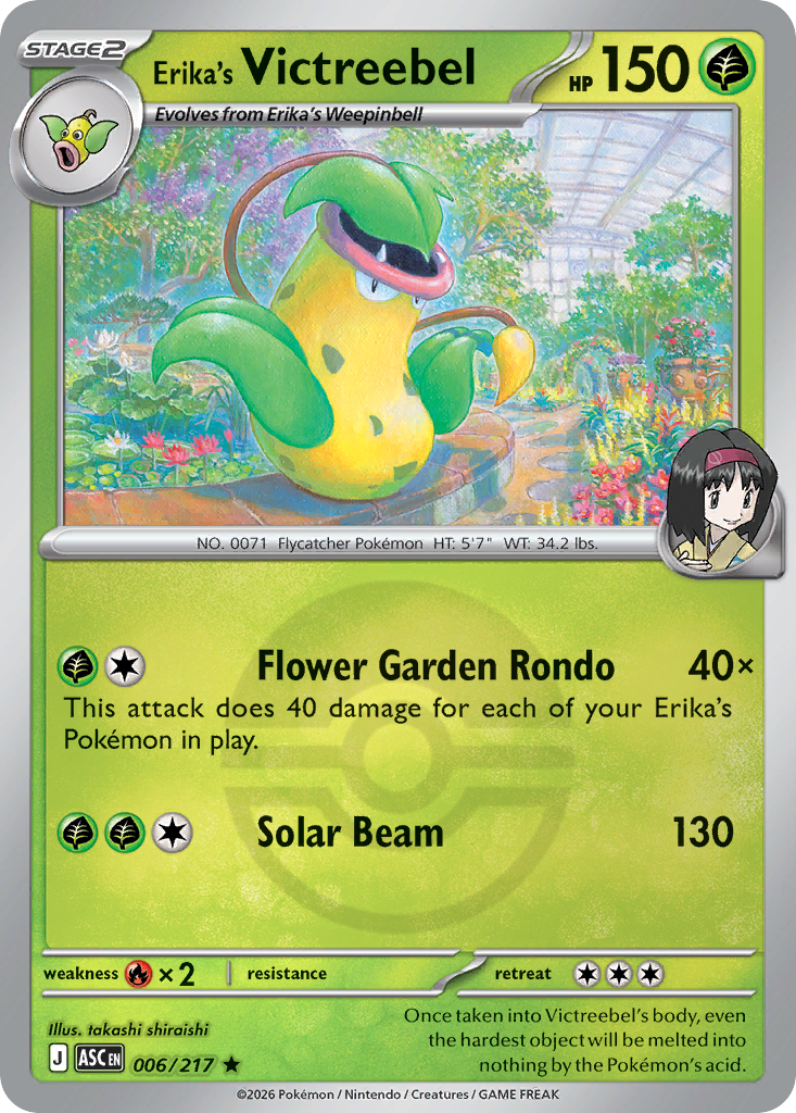 Erika's Victreebel 006/217 Ascended Heroes Pokémon card