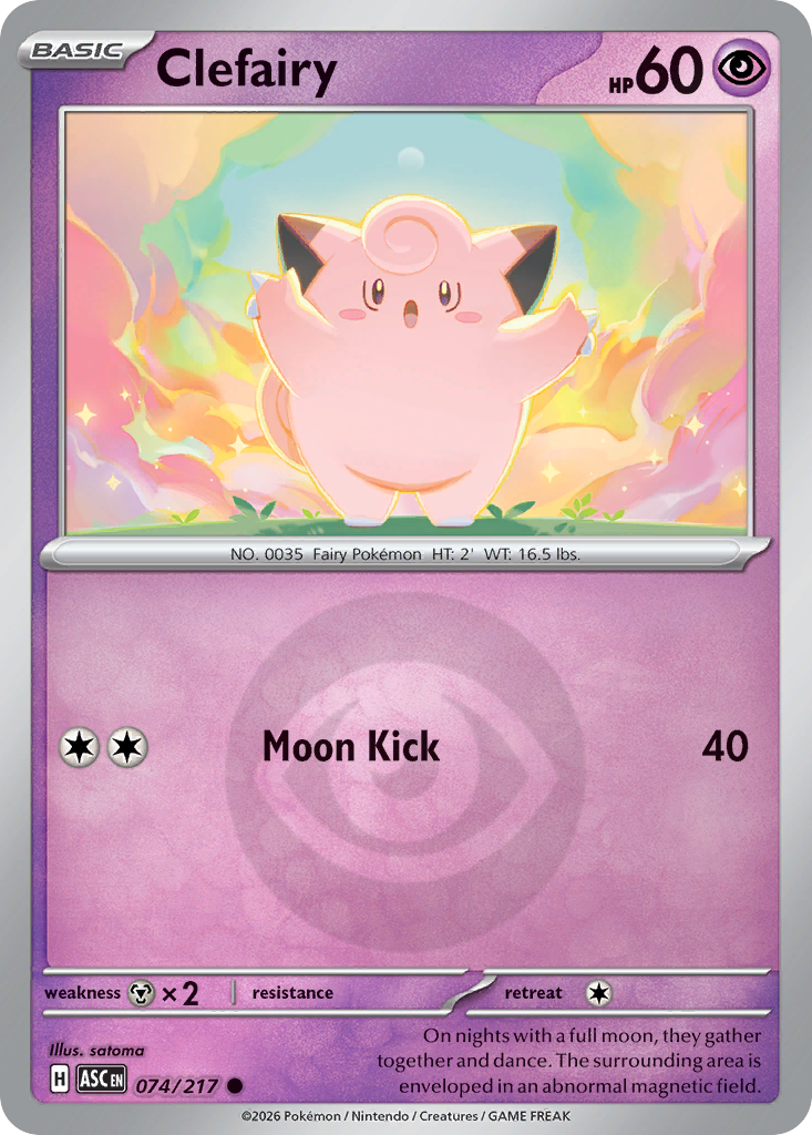 Clefairy 074/217 Ascended Heroes Pokémon card