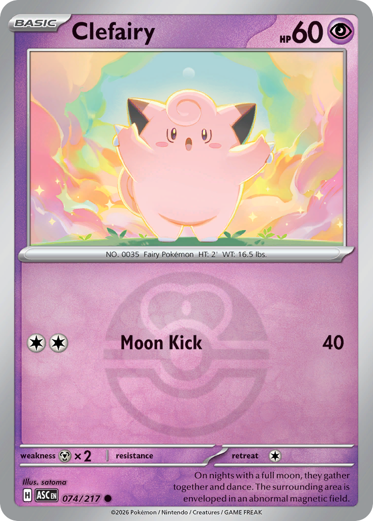 Clefairy 074/217 Ascended Heroes Pokémon card
