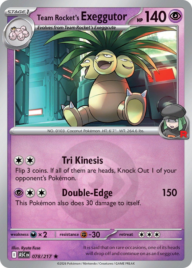 Team Rocket's Exeggutor 078/217 Ascended Heroes Pokémon card