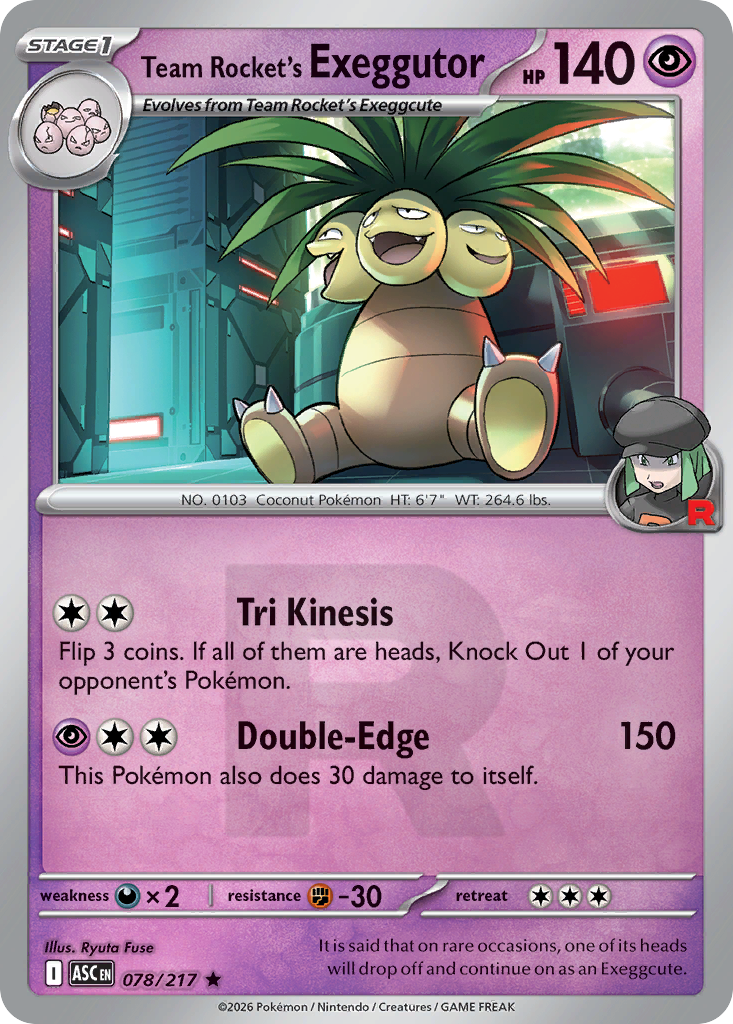 Team Rocket's Exeggutor 078/217 Ascended Heroes Pokémon card