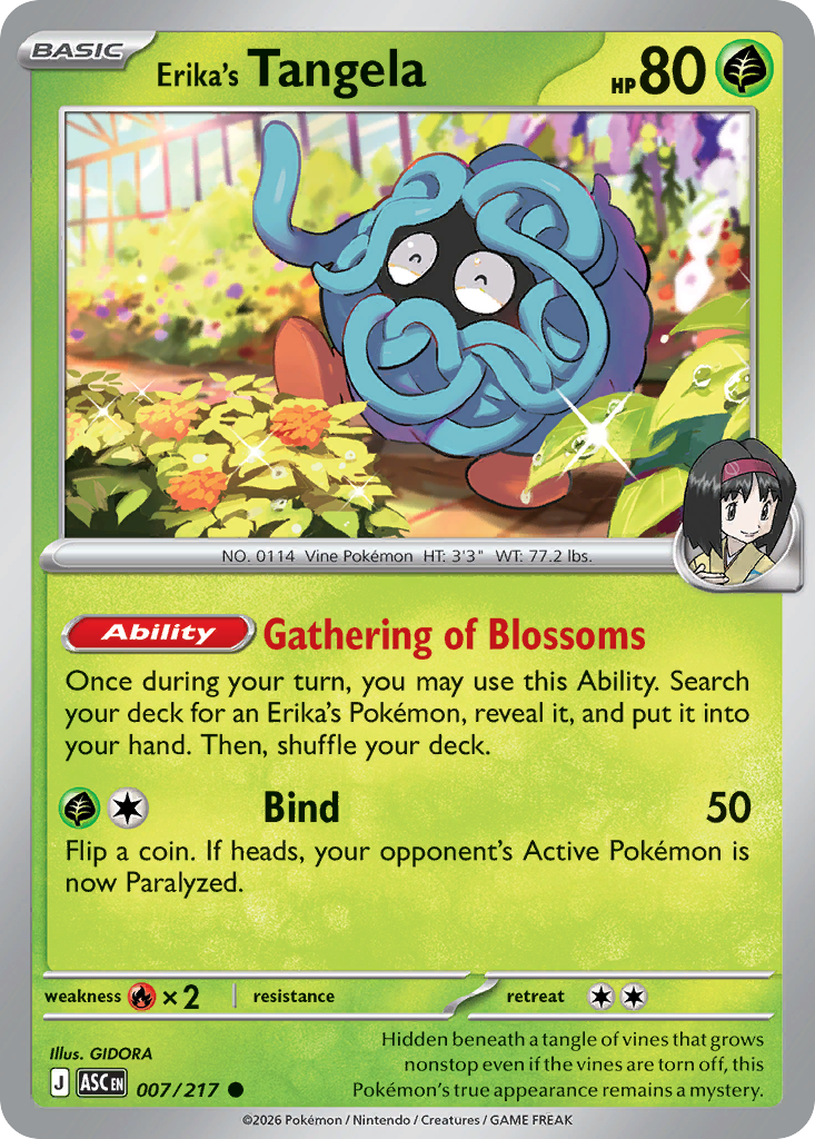 Erika's Tangela 007/217 Ascended Heroes Pokémon card
