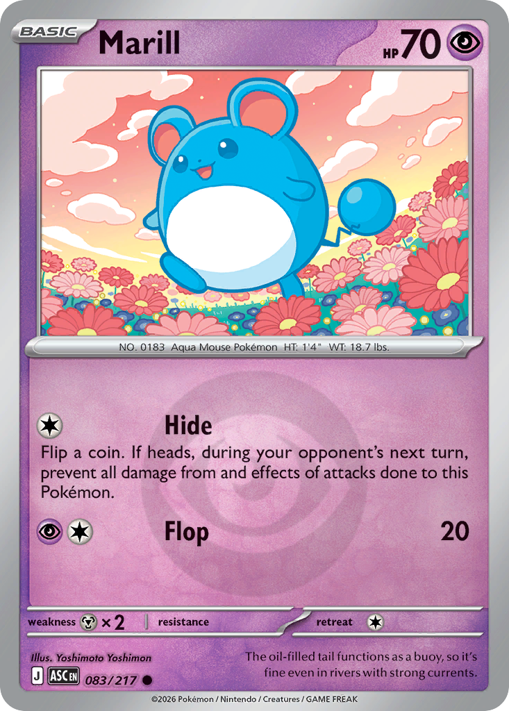 Marill 083/217 Ascended Heroes Pokémon card