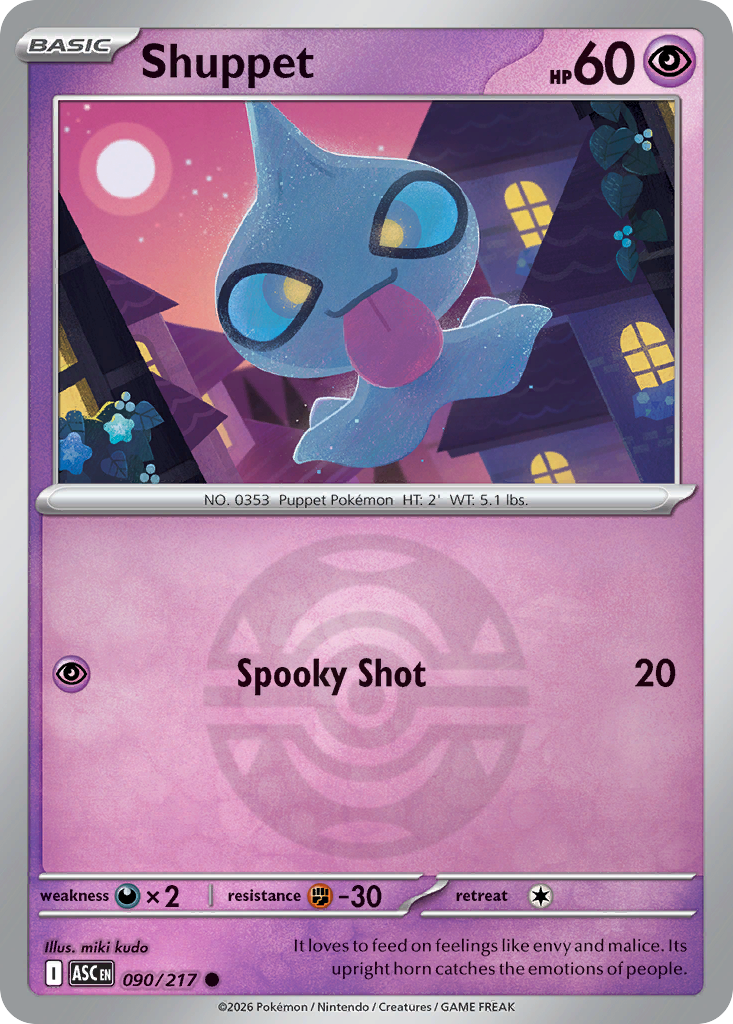 Shuppet 090/217 Ascended Heroes Pokémon card