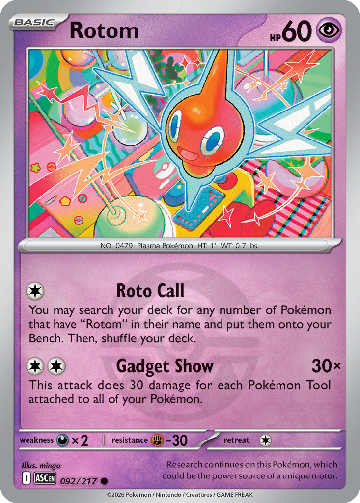 Rotom 092/217 Ascended Heroes Pokémon card