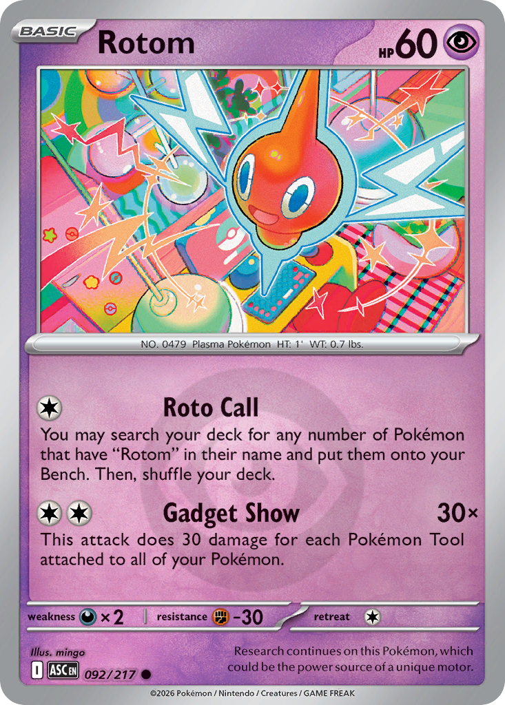 Rotom 092/217 Ascended Heroes Pokémon card