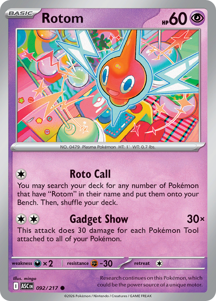 Rotom 092/217 Ascended Heroes Pokémon card
