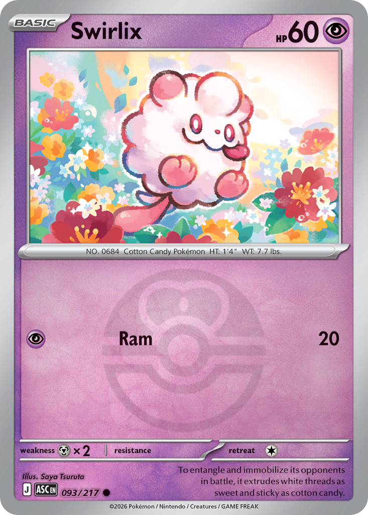 Swirlix 093/217 Ascended Heroes Pokémon card
