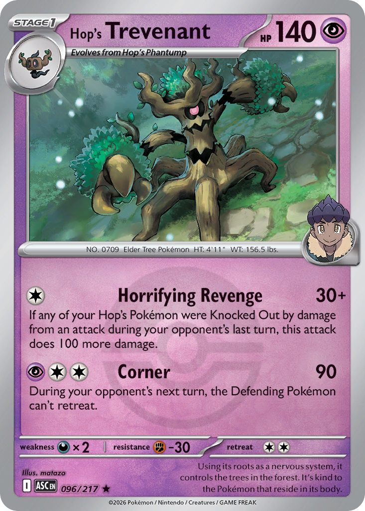 Hop's Trevenant 096/217 Ascended Heroes Pokémon card