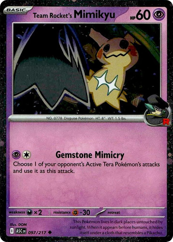 Team Rocket's Mimikyu 097/217 Ascended Heroes Pokémon card