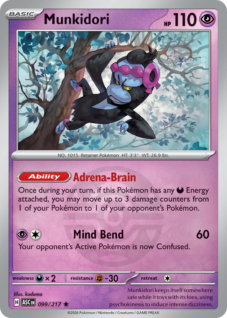 Munkidori 099/217 Ascended Heroes Pokémon card