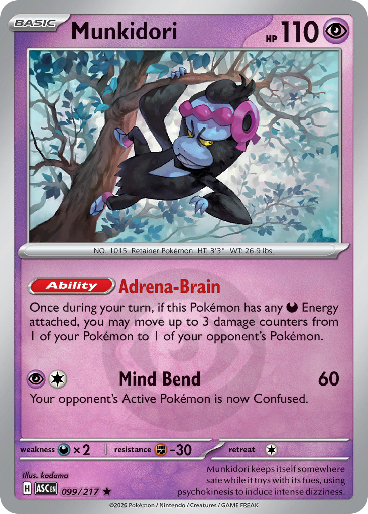 Munkidori 099/217 Ascended Heroes Pokémon card