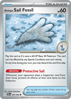 Antique Sail Fossil #69 from Pokemon Perfect Order