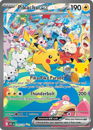 Pikachu ex card