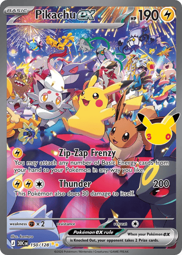 Pikachu ex card