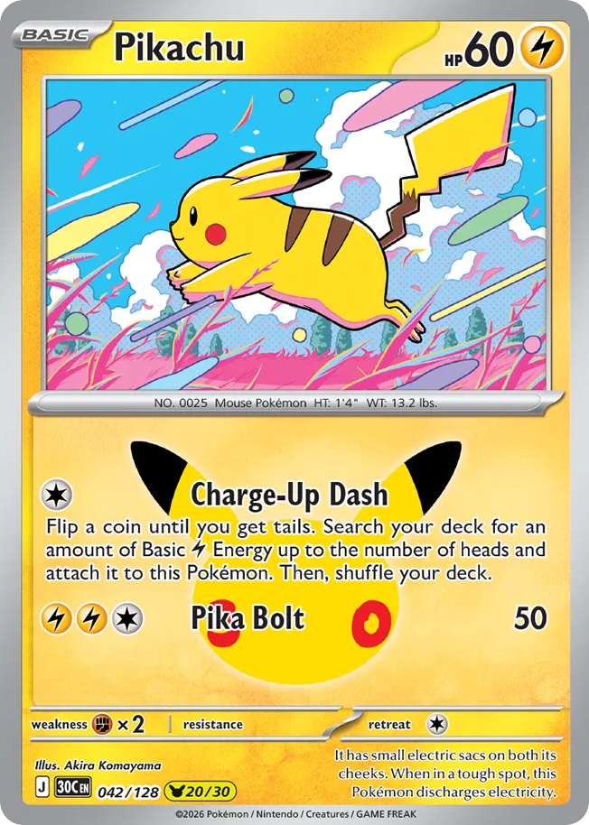 Pikachu · 30th Celebration 42 · Pokémon TCG · Daily Pokemon