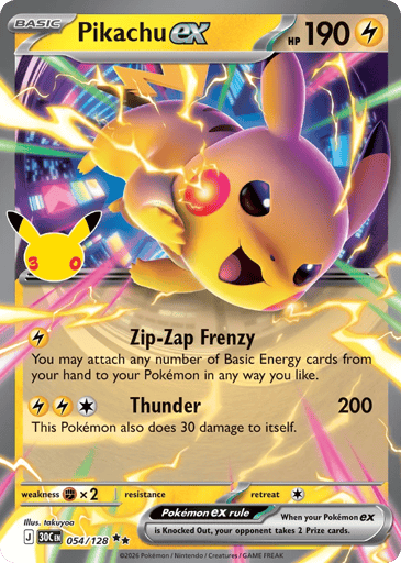 Pikachu ex card