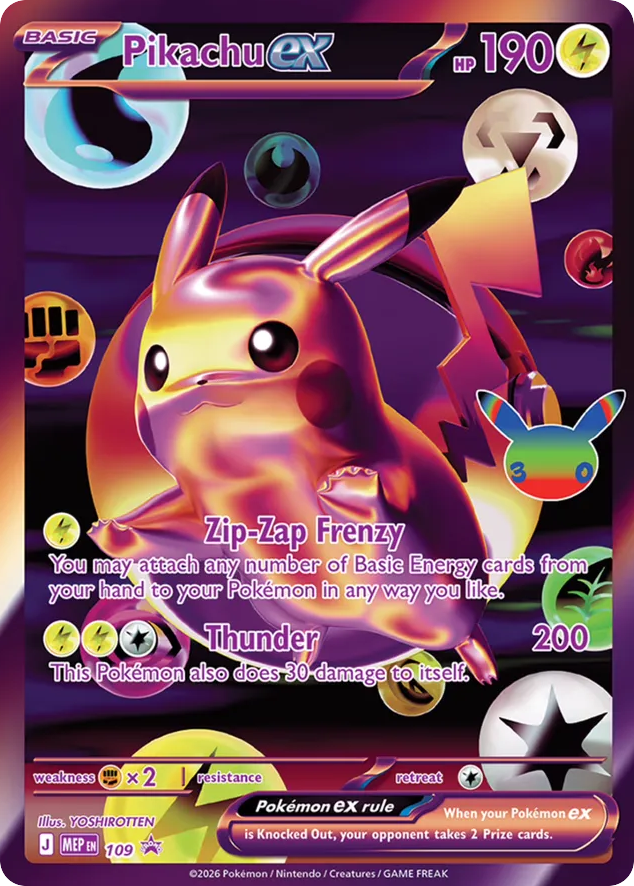 Pikachu ex, Mega Evolution Black Star Promos #109