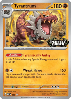 Tyrantrum #66 from Pokemon Mega Evolution Black Star Promos