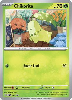 Chikorita #69 from Pokemon Mega Evolution Black Star Promos